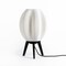 Jonathan Y Wavy 16.5 in. Modern Contemporary Plant-Based PLA 3D Printed Dimmable LED Table Lamp, White/Black USA1000A - alternate 2