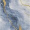 Homeroots 3' X 5' Blue And Gold Abstract Washable Indoor Outdoor Area Rug 611330 - alternate 2