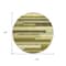 Homeroots 8' Olive Green Ivory And Beige Round Striped Washable Indoor Outdoor Area Rug 613304 - alternate 5