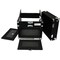 Deejay Led Slant Rack Drive Tour Case 6U-Space Amplifier Side 10U-Space Mixer Side w/Black Carpeted Exterior TBH6U10SLANTWOOD - alternate 1