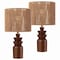 Jonathan Y Anderson 22" Bohemian Coastal Tiered Totem Resin w/Hand-Woven Paper Rope Drum Shade LED Table L, 2PK JYL5510B-SET2 - alternate 1