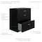 Space Solutions 30 in.W 3 Drawer Lateral File Cabinet for Home/Office, Fits Letter/Legal Sizes, Black 25070 - alternate 6