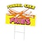 Signmission Funnel Cake Fries Die Cut Yard & Stake plastic coroplast window, C-DC-1216-Funnel Cake Fries C-DC-1216-DS-Funnel Cake Fries19 - alternate 1