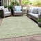 Homeroots 3' X 5' Artichoke Green And Ivory Chevron Washable Indoor Outdoor Area Rug 596231 - alternate 2