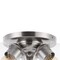 Jonathan Y Iris 11.5" 3-Light Farmhouse Rustic Iron/Glass LED Semi Flush Mount, Nickel/Clear JYL7568B - alternate 3