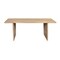 Homeroots 80" Natural Wood Double Pedestal Base Dining Table 654554 - alternate 1