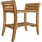 Homeroots 24" Natural Solid Teak Wood Shower Bench With Handles 376719 - alternate 3