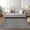 Homeroots 5' X 8' Gray Charcoal And Silver Geometric Washable Indoor Outdoor Area Rug 583355 - alternate 4