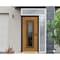 Vdomdoors Steel Door Ballucio 6644 Natural Oak Side and Top Exterior Window Sidelite Entry Door Painted W36+1 BALLUCIO6644EXD-OAKW-W36+12xH80+16-LH-I - alternate 3