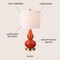 Jonathan Y Anya 20.5" Mini Glass LED Table Lamp, Sunset Orange JYL1028G - alternate 4