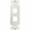 Tripp Lite series N042DAB-002V-IV 2-Port Antibacterial Wall-Mount Insert, Ivory N042DAB-002V-IV - alternate 1