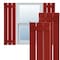 Ekena Millwork True Fit PVC Three Board Spaced Board-n-Batten Shutters, Fire Red , 17 1/8W x 42H, PR TFP101SBF17X042BR - alternate 1