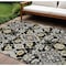 Homeroots 10' X 14' Black Gray And Brown Oriental Washable Indoor Outdoor Area Rug 597667 - alternate 1
