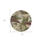Homeroots 8' Olive Green Ivory And Burgundy Round Geometric Washable Indoor Outdoor Area Rug 600386 - alternate 3