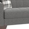Homeroots 84" Gray Chenille Convertible Futon Sleeper Sofa With Toss Pillows And Storage 607120 - alternate 3