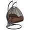 Leisuremod Charcoal Wicker Hanging 2 person Egg Swing Chair, Brown ESCCH-57BR - alternate 3