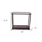 Homeroots 13in Dark Brown And Clear Glass Standard Display Stand 364372 - alternate 4