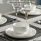 Dinewares Perlaceo Luxurious Collection of 12-Piece White with Gold Rim Bone China Dinnerware Set - QI004761.12 - alternate 3