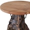 Homeroots 24" Natural and Smoky Black Distressed Reclaimed Wood Round Pedestal End Table 716346 - alternate 4