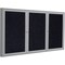 Ghent Enclosed Rubber Bulletin Board 48"x96", 3 Door PA34896TR-CF - alternate 1