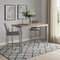 Homeroots 55" Wood Brown And Silver Solid Wood And Stainless Steel Dining Table 372053 - alternate 4