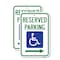 Signmission Reserved Parking With Handicapped Symbol With Righ, 18'' X 24'' 2 Signs, Heavy Gauge Aluminum, 2PK A-1824-2PACK-24774 - alternate 1