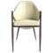 Leisuremod Sante Modern Leather Dining Arm Chair with Iron Legs in Cream/Green, 4PK SC53CRDG4 - alternate 5