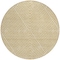 Homeroots 8' Gold And Ivory Round Geometric Washable Indoor Outdoor Area Rug 612126 - alternate 3