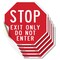 Signmission Stop Exit Only Do Not Enter, 4 inch X 4 inch, Vinyl Decal, 5PK OC-D-5PACK-4-10 - alternate 1