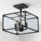Jonathan Y Paysan 13" 4-Light Iron/Seeded Glass Rustic Farmhouse LED Flush Mount, Oil Rubbed Bronze JYL7514A - alternate 6