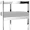 Homeroots 26" Gray and Silver Velvet and Stainless Steel Low Back Counter Height Bar Chair 555077 - alternate 2