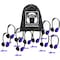 Hamiltonbuhl Sack-O-Phones, 10 Personal Headphones in a Carry Bag, Purple, 10PK SOP-HA2PPL - alternate 1