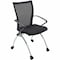 Mayline Training Chair Integrated Arms, 18-1/2" Height, Mesh, Black/Red TSH1BR - alternate 1