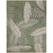 Homeroots 9' X 12' Ivory And Green Palm Leaf Indoor Outdoor Area Rug 551452 - alternate 1