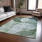 Homeroots 5' X 8' Mint Green And Fern Green Geometric Washable Indoor Outdoor Area Rug 604942 - alternate 5