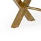 Homeroots 87" Clear And Gold Glass And Stainless Steel Sled Base Dining Table 487359 - alternate 2