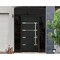 Vdomdoors Steel Door Deux 1105 Black Enamel 2 Sidelight and Transom Window Sidelite Stainless Inserts Entry D DEUX1105EXD-BLK-W14+36+14 x H80+16-LH-I - alternate 2