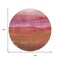 Homeroots 8' Blush Mauve And Rust Round Abstract Washable Indoor Outdoor Area Rug 618132 - alternate 2