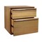 Homeroots 28" Natural Solid and Manufactured Wood Two Drawer Nightstand 555397 - alternate 3
