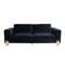 Homeroots 95" Black Velvet Sofa With Gold Legs 488838 - alternate 3