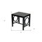 Homeroots 16" Black Aluminum Geo Slat Outdoor Side Table 606434 - alternate 4