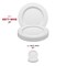 Smarty Had A Party 7" White with Silver Pearl String Round Disposable Plastic Salad Plates, 120PK 8877-WHS-CASE - alternate 3