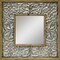 Homeroots 39" Light Brown Wood Square Accent Mirror 632802 - alternate 1