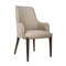 Manhattan Comfort Belmont Chenille and Faux Leather Wood Upholstered Armchair in Taupe DC1544-TP - alternate 3