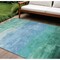 Homeroots 8' X 10' Teal Blue And Aqua Striped Washable Indoor Outdoor Area Rug 610910 - alternate 1
