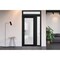 Vdomdoors Front Exterior Prehung FiberGlass Door Frosted Glass / Manux 8102 Matte Black / Sidelight and Trans MANUX8102EXD-BLK-W30+16 x H80+14-LH - alternate 2