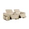 Homeroots 86in Cream and Black Italian Leather Power Reclining Loveseat With Storage 720525 - alternate 3