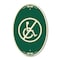 Signmission No Handicap Symbol, 12 Inch X 18 Inch Architectural Oval, Heavy Gauge Aluminum A-OV-G-1218-23846 - alternate 1