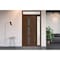 Vdomdoors Front Exterior Prehung Metal-Plastic Door Frosted Glass / MANUX 8112 Walnut / Office Commercial and MANUX8112EXD-WLN-W32+16-H80+14-LH-I - alternate 2