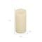 Homeroots Set of Two Beige Flameless Pillar Candle, 2PK 517666 - alternate 2